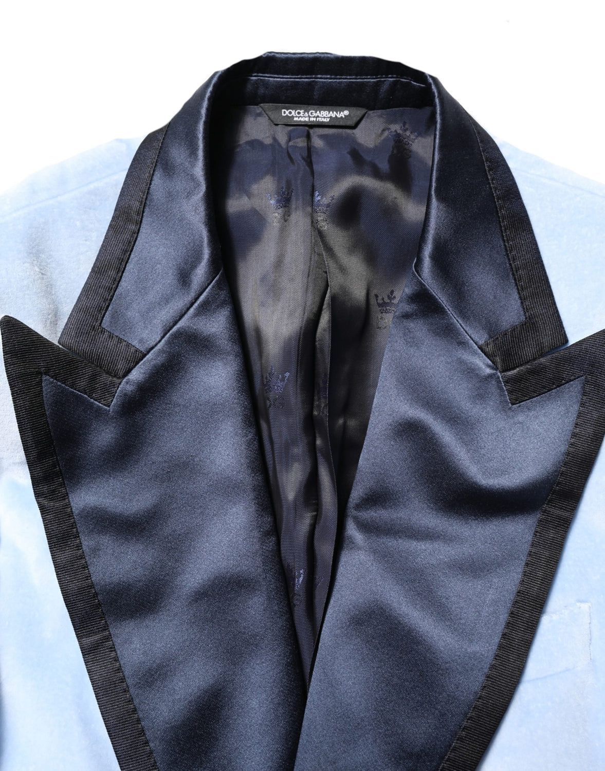 Blue Cotton Formal Single Breasted Jacket