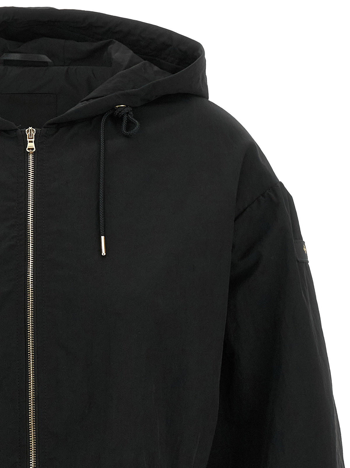 Black Nylon Full-Length Jacket