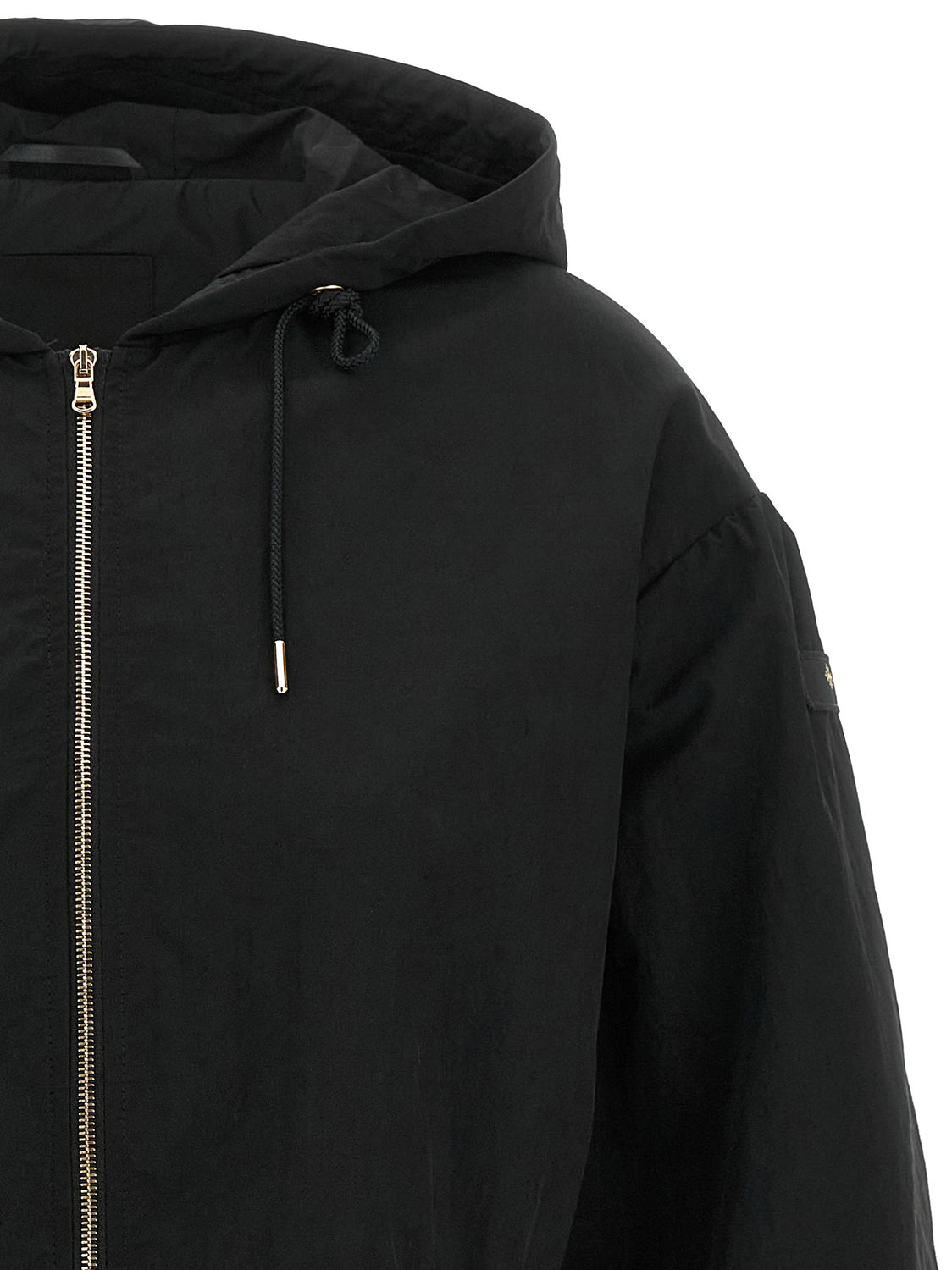 Black Nylon Full-Length Jacket