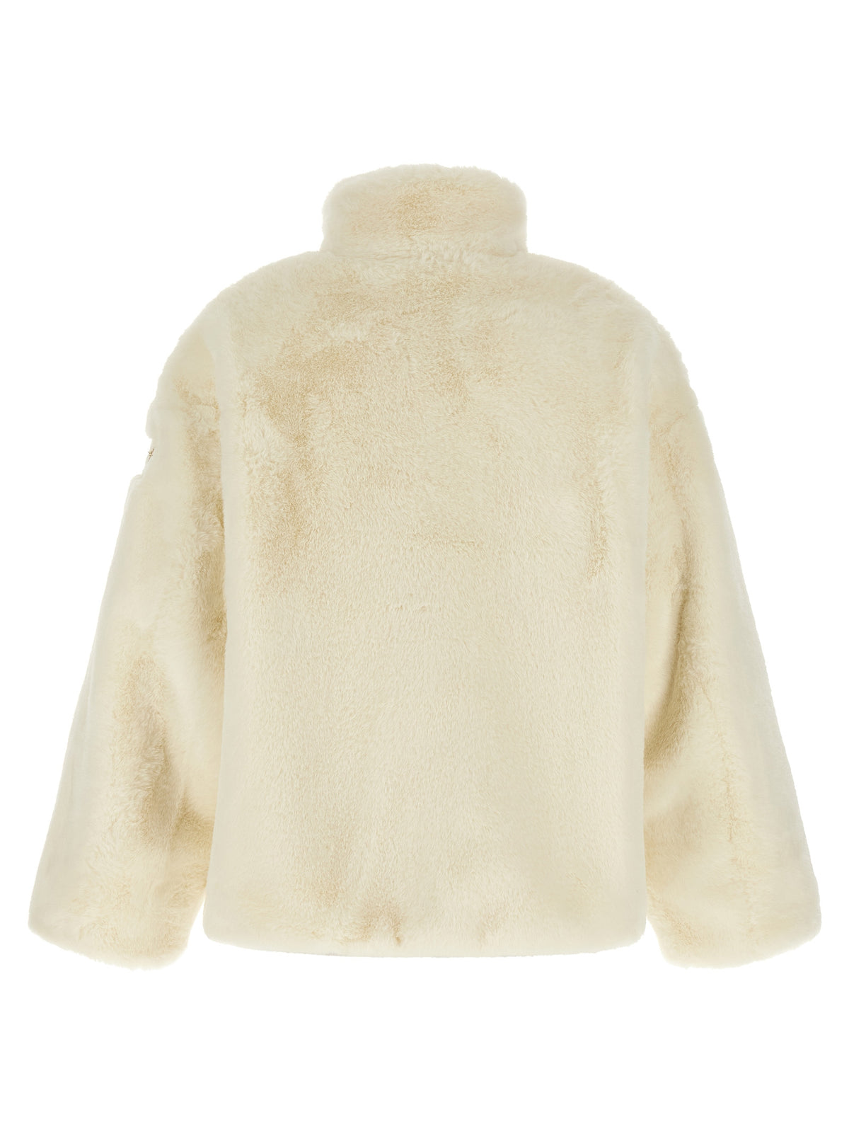 White Polyester Full-Length Jacket
