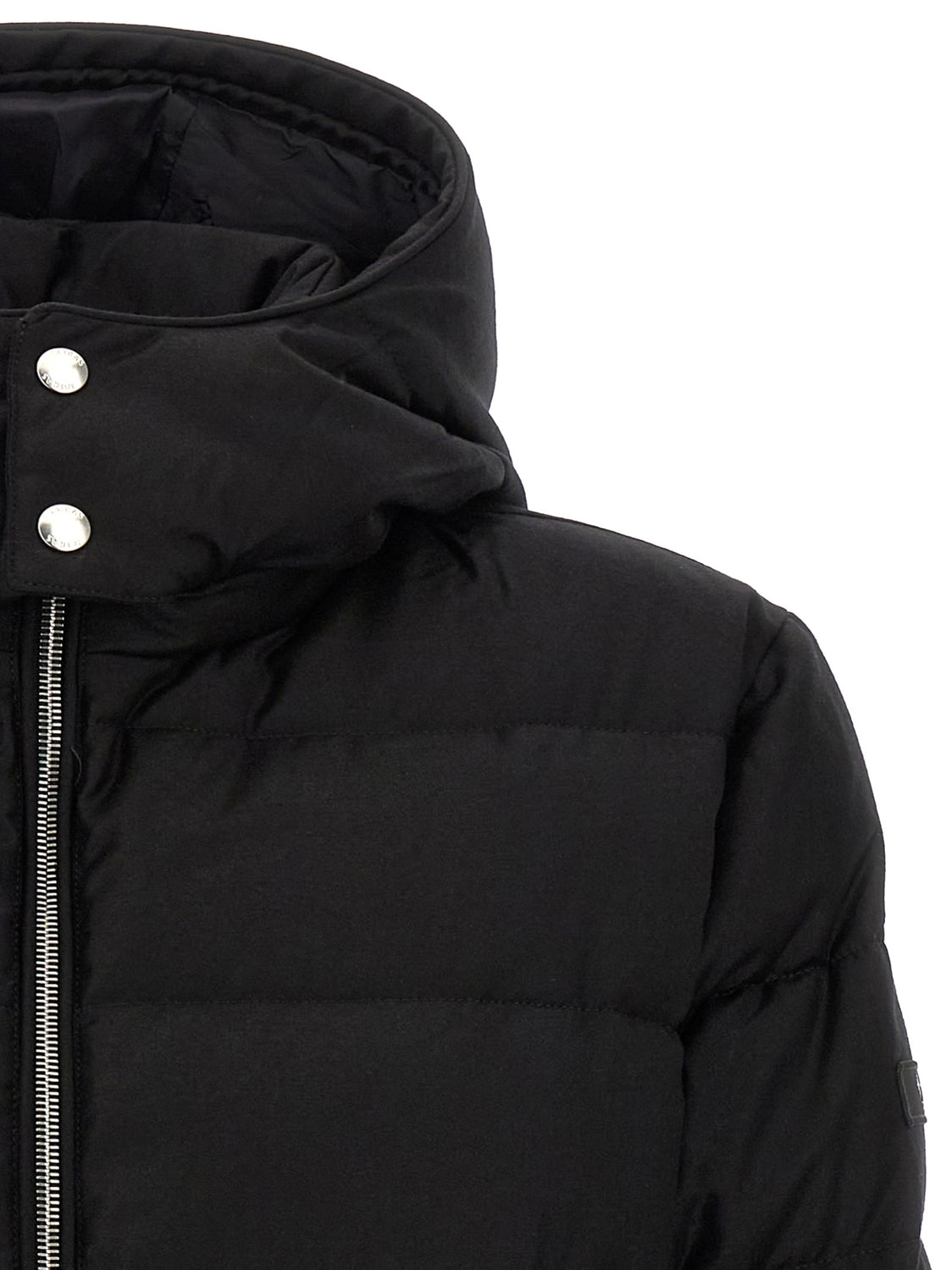Black Wool Full-Length Jacket