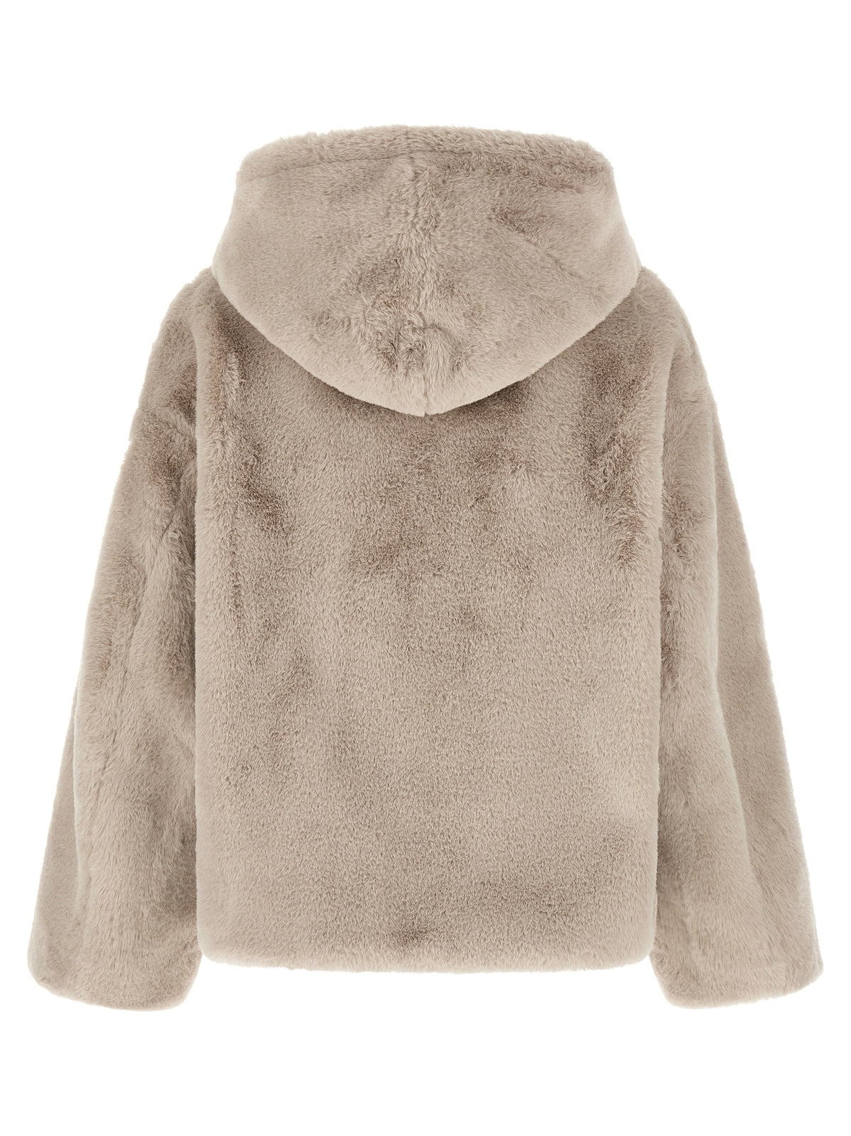 Beige Polyester Full-Length Jacket
