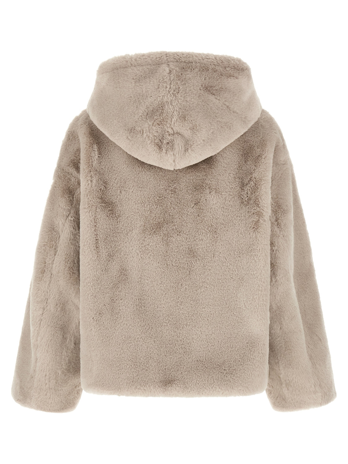 Beige Polyester Full-Length Jacket