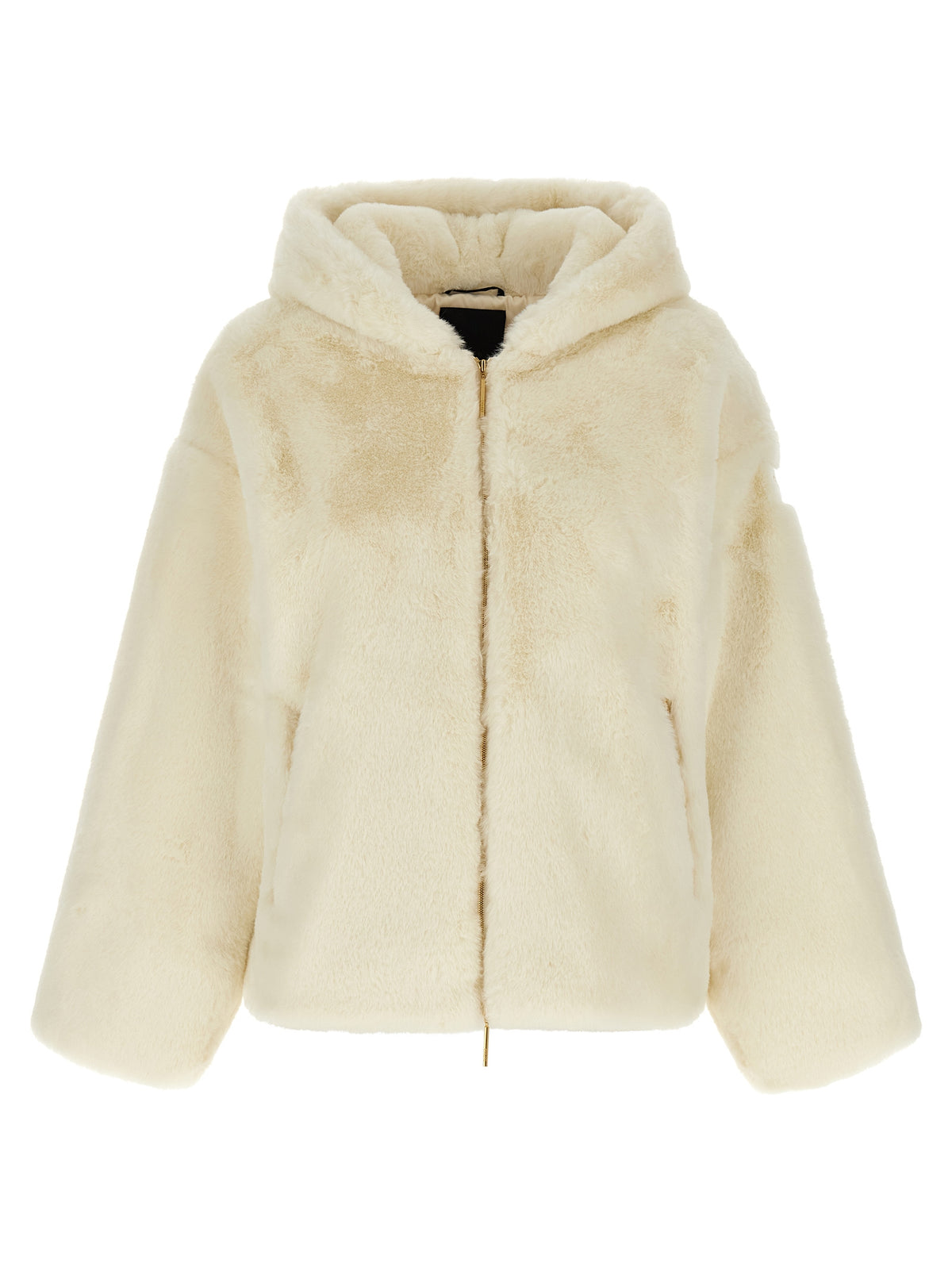 White Polyester Full-Length Jacket