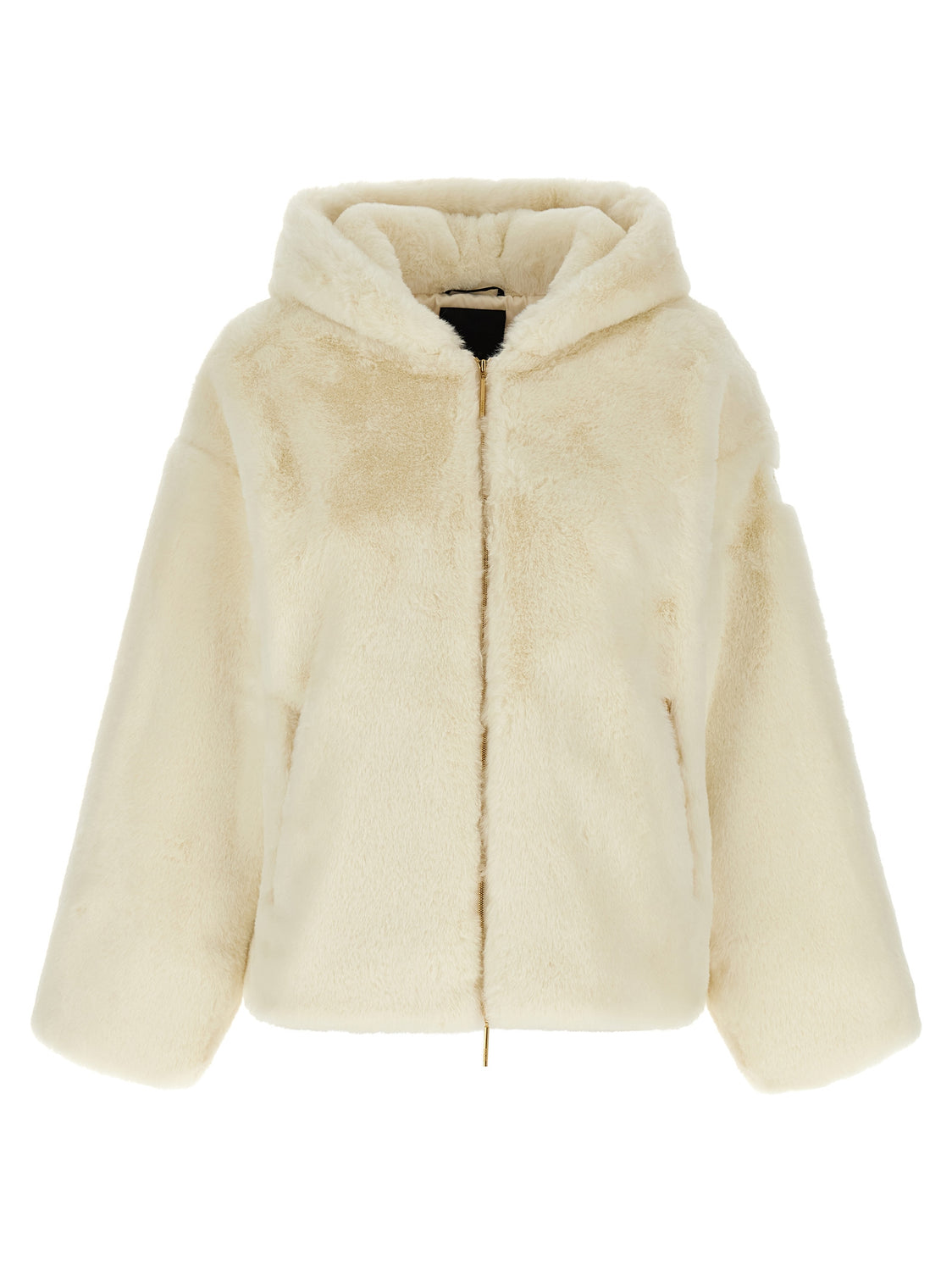 White Polyester Full-Length Jacket