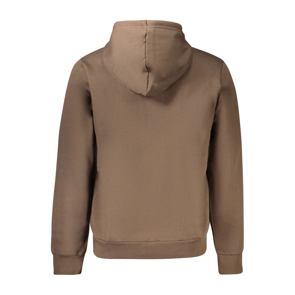 Brown Cotton Men Sweatshirt
