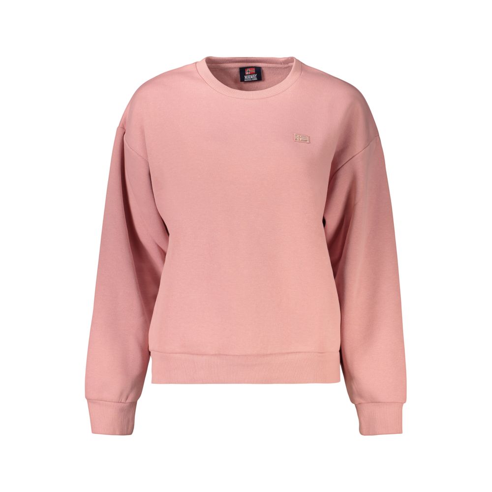Pink Cotton Womens Sweatshirt