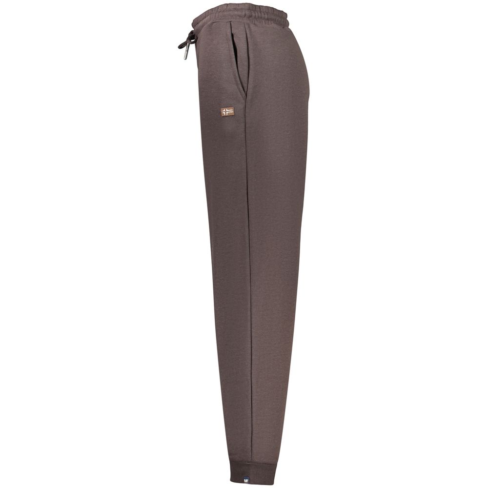 Brown Cotton Women's Pants