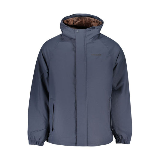 Blue Polyester Men's Jacket