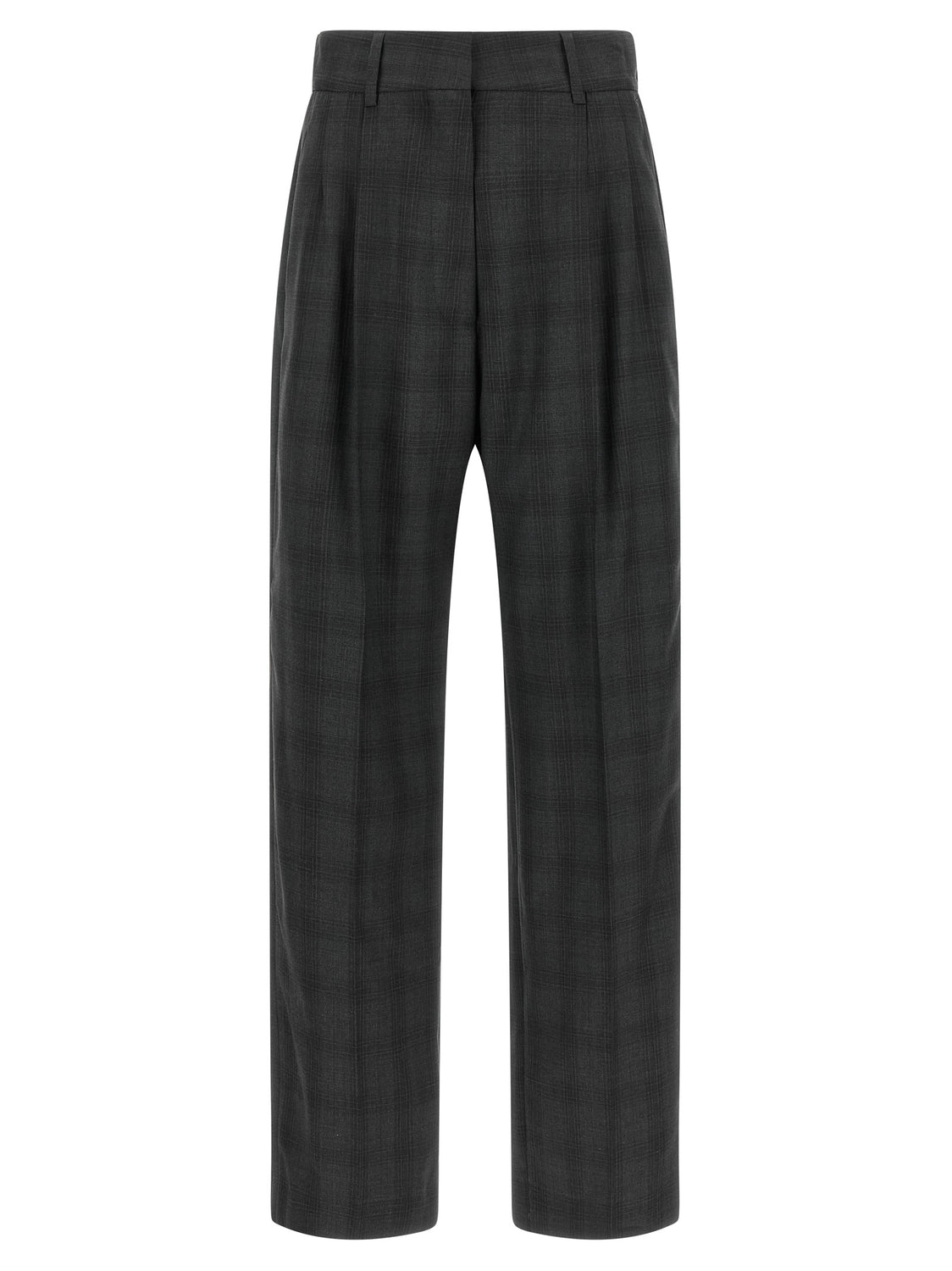 Gray Virgin Wool Dress Pants