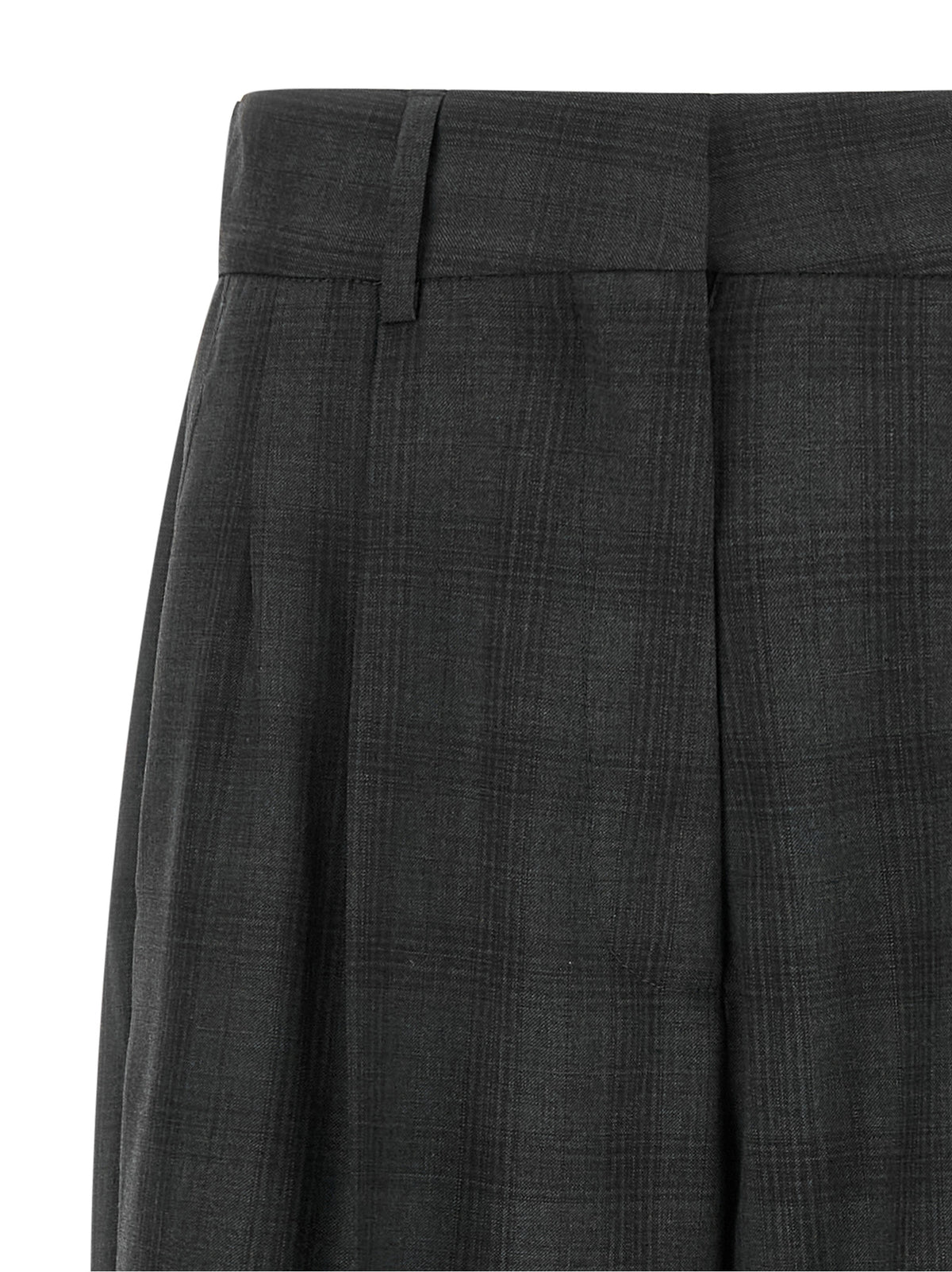 Gray Virgin Wool Dress Pants