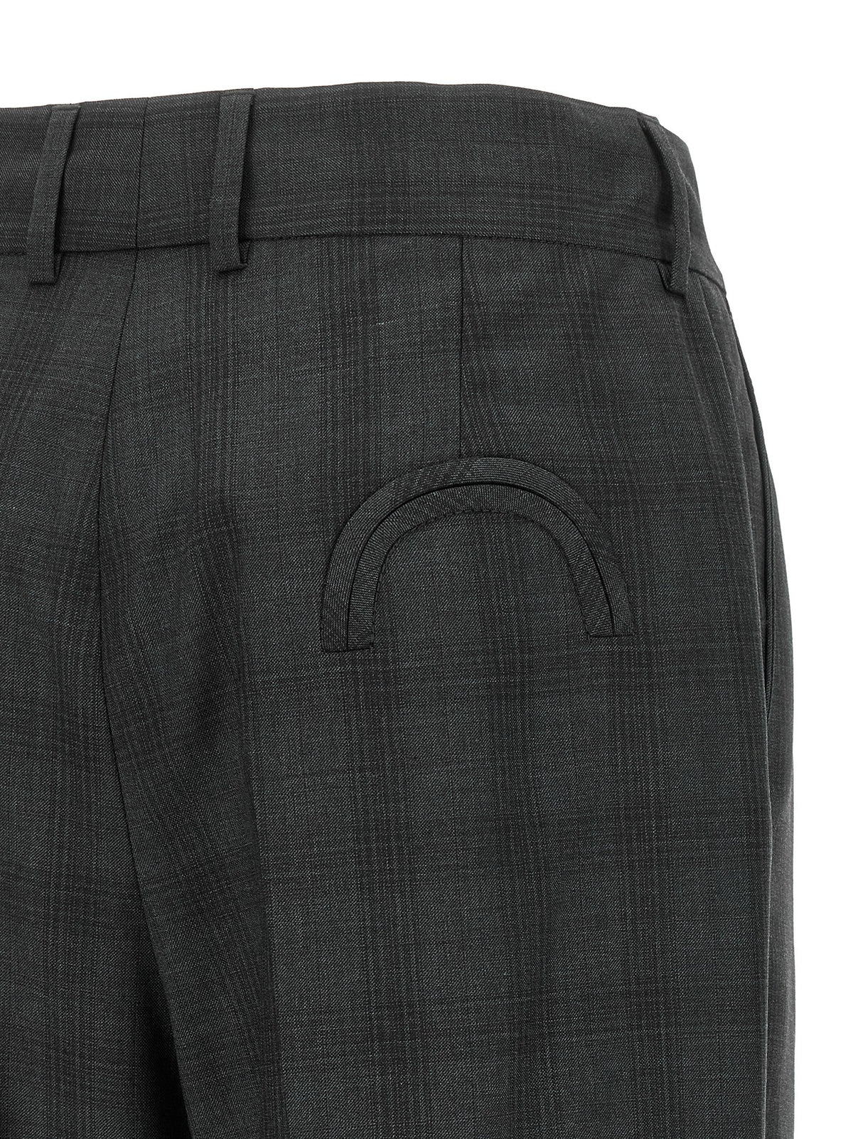 Gray Virgin Wool Dress Pants