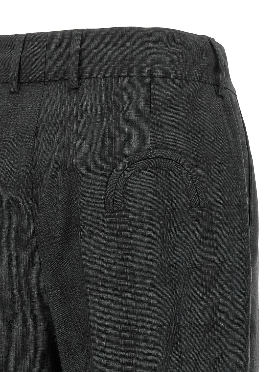 Gray Virgin Wool Dress Pants