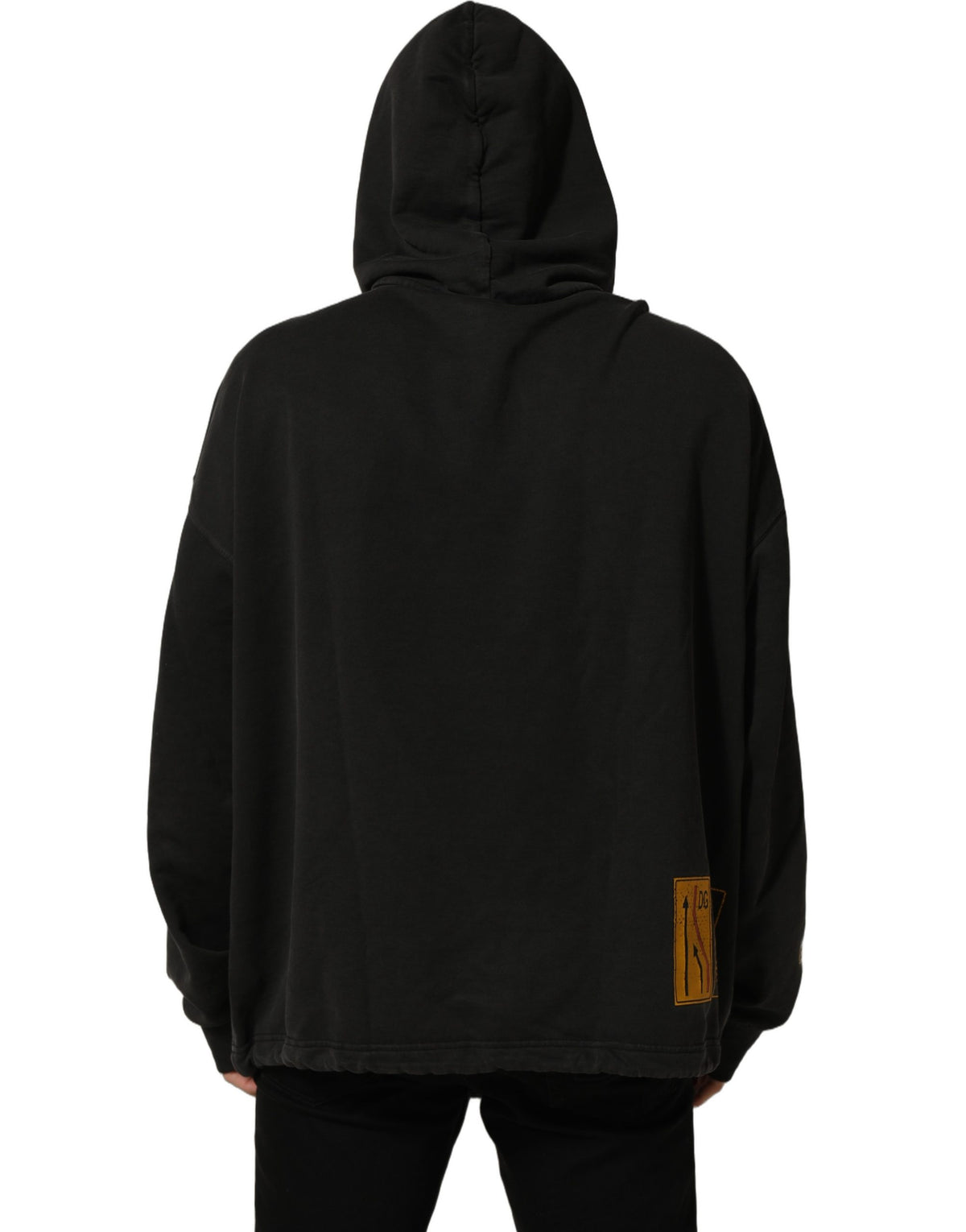 Black Cotton DG Shield Hooded Sweatshirt Sweater