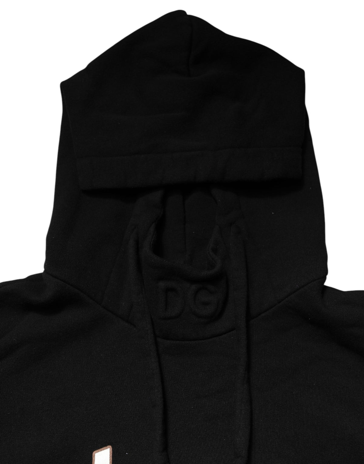 Black Cotton Printed Men Hooded Sweatshirt Sweater