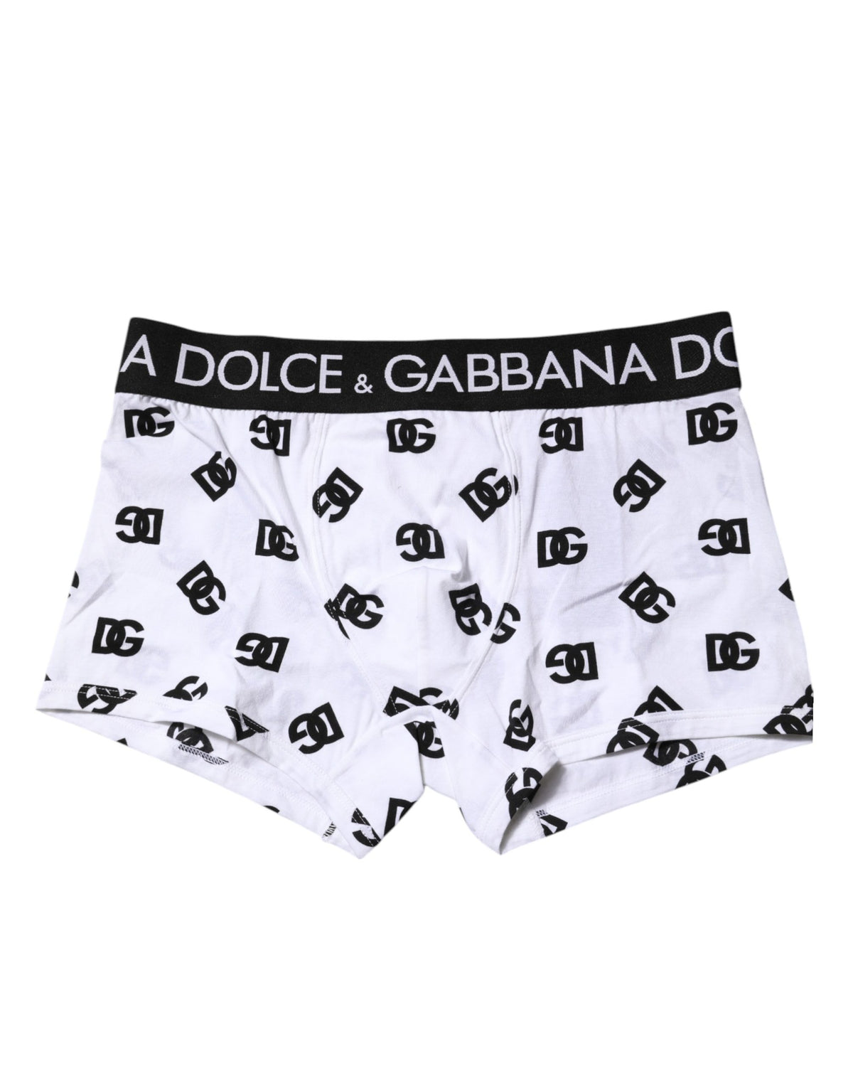White DG Logo Print Regular Boxer Underwear