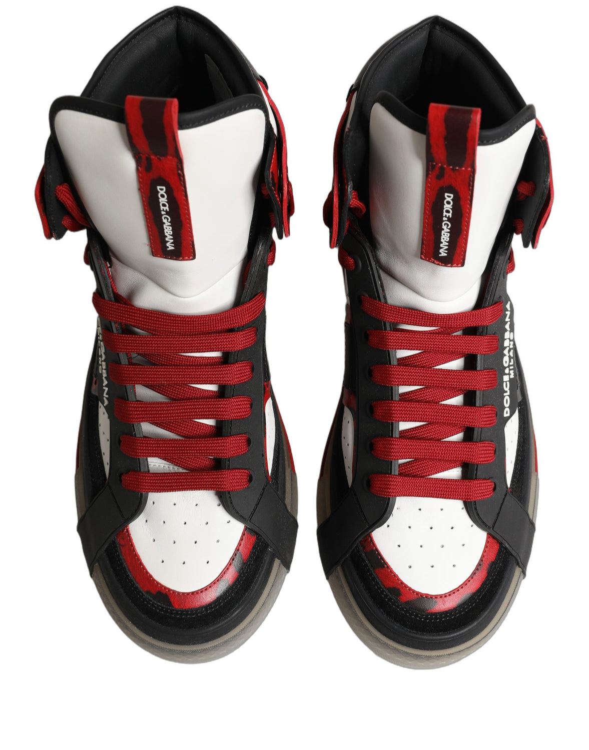 Multicolor Leather High Top Sneakers Shoes