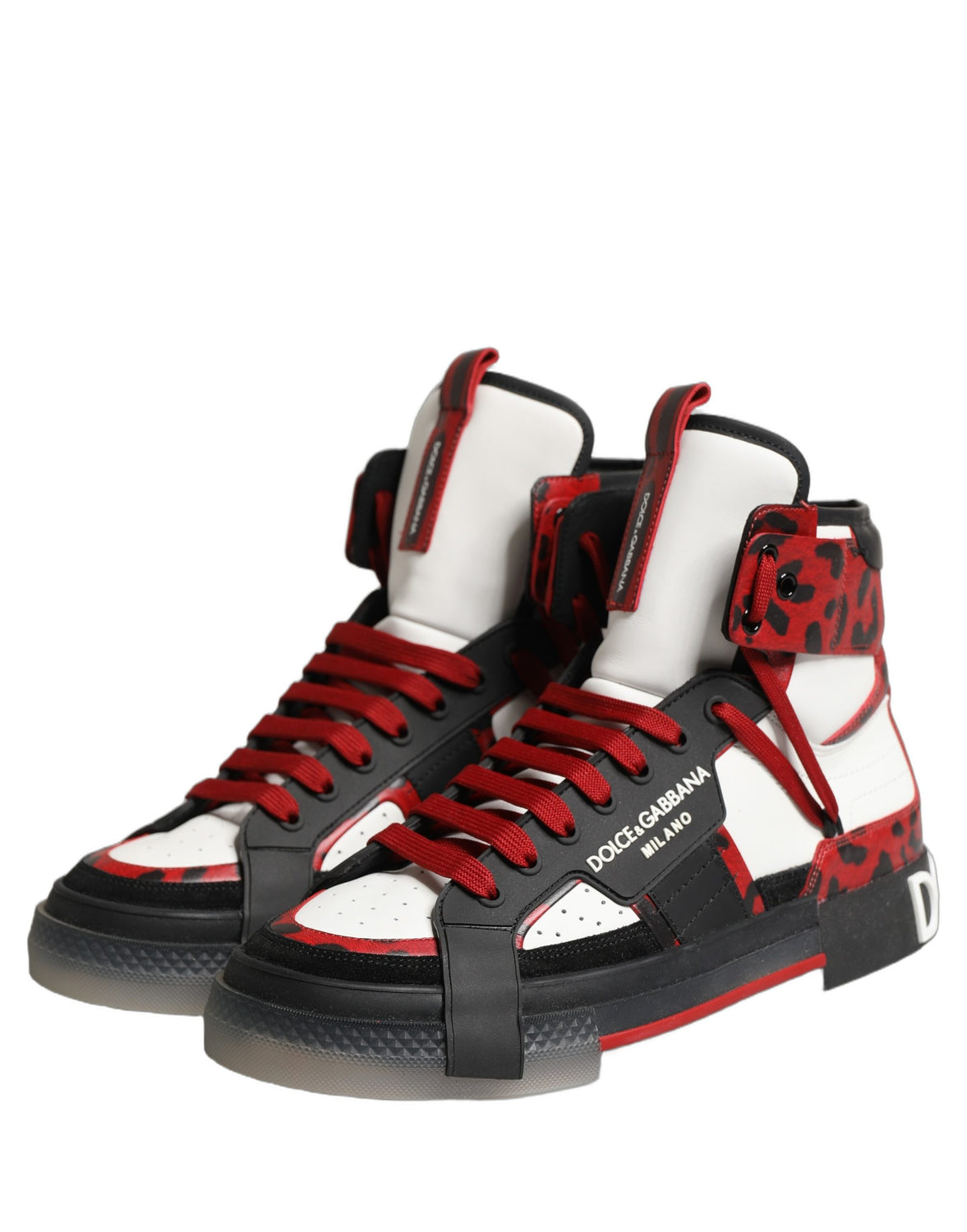 Multicolor Leather High Top Sneakers Shoes