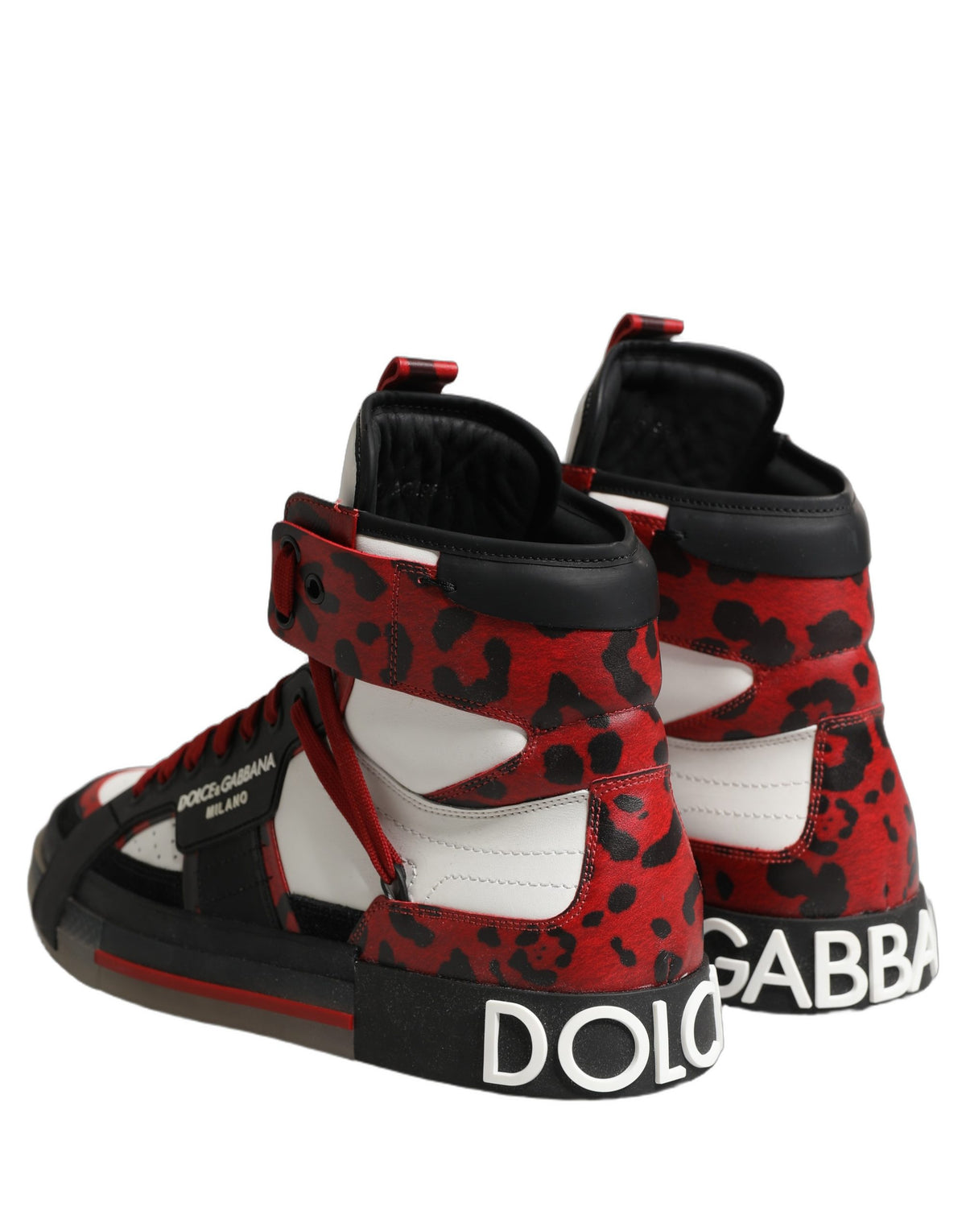 Multicolor Leather High Top Sneakers Shoes