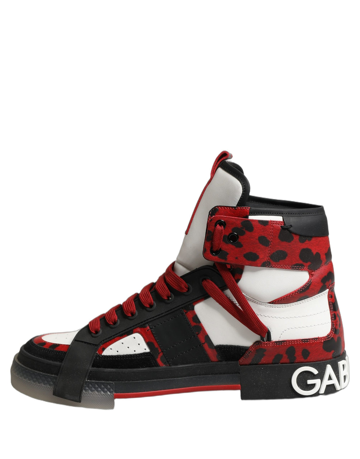 Multicolor Leather High Top Sneakers Shoes