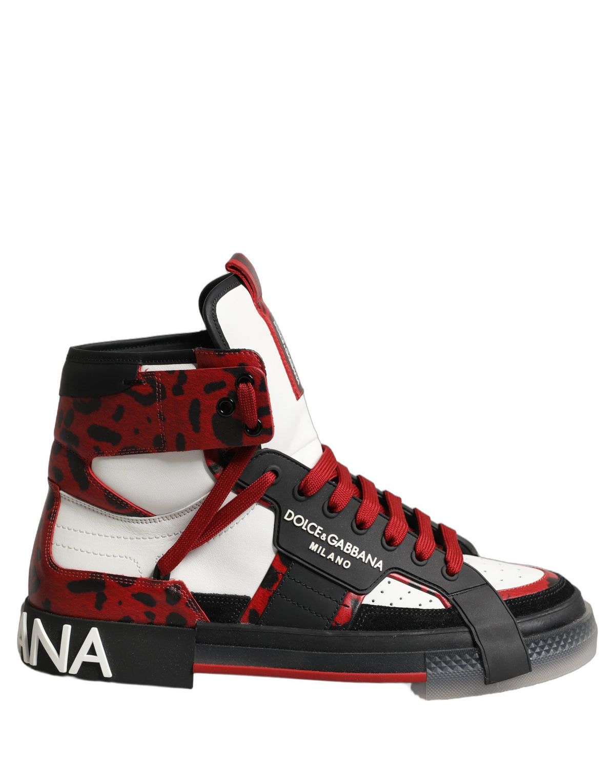 Multicolor Leather High Top Sneakers Shoes