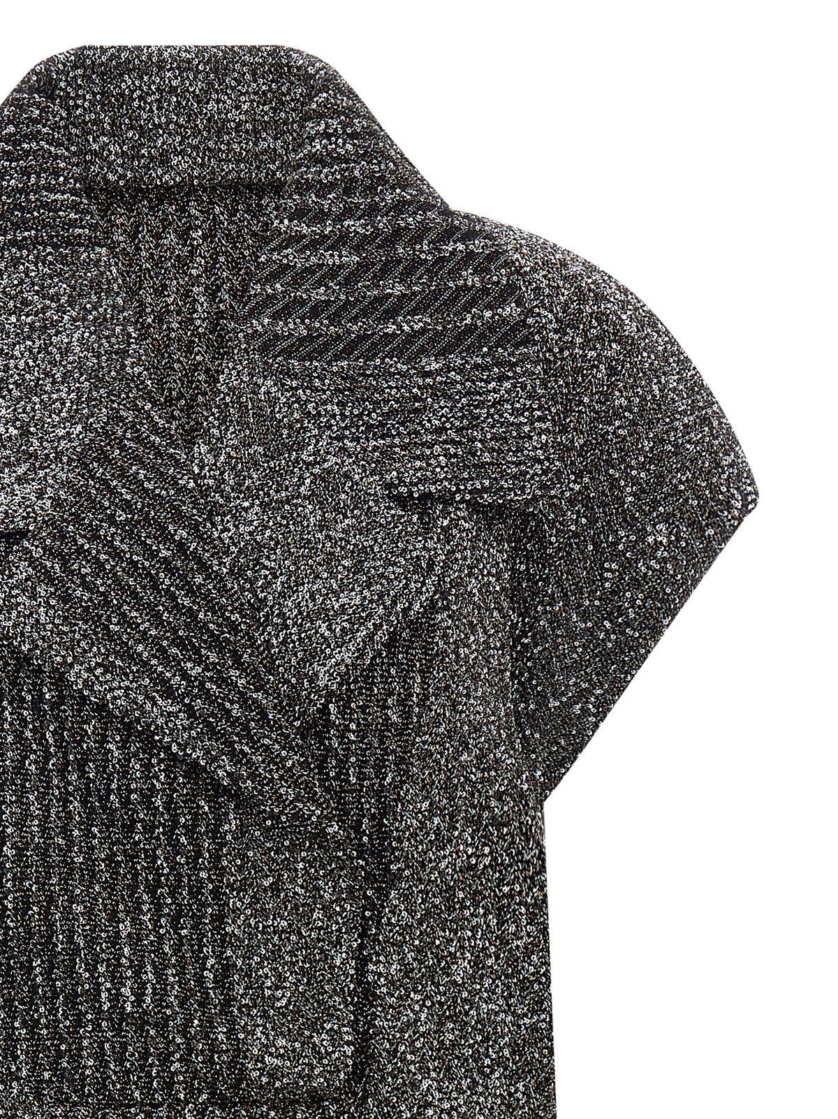 Gray Polyamide Midi Dress