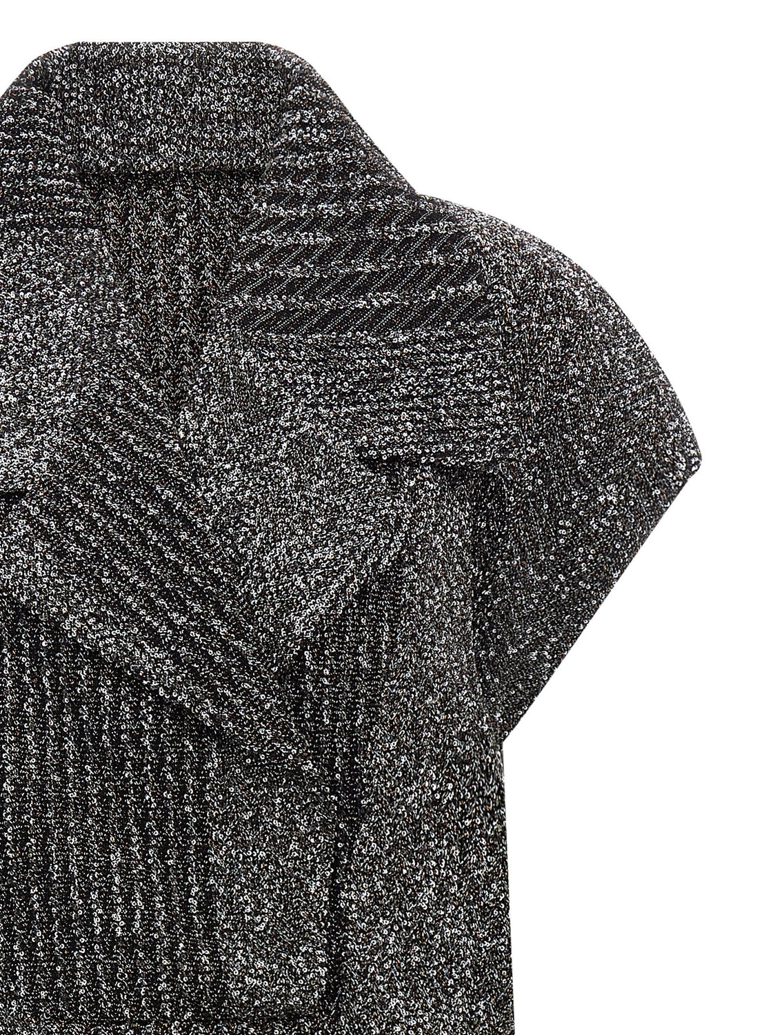 Gray Polyamide Midi Dress