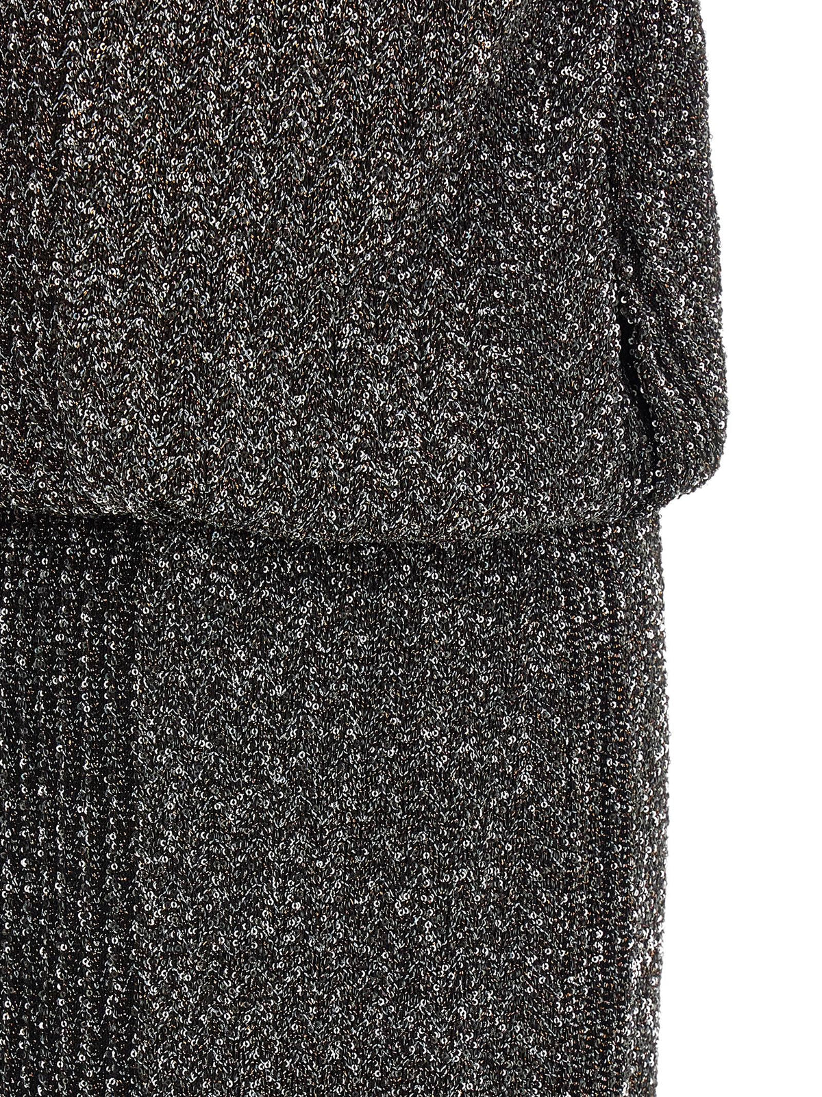 Gray Polyamide Midi Dress