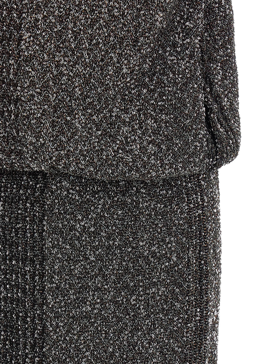 Gray Polyamide Midi Dress