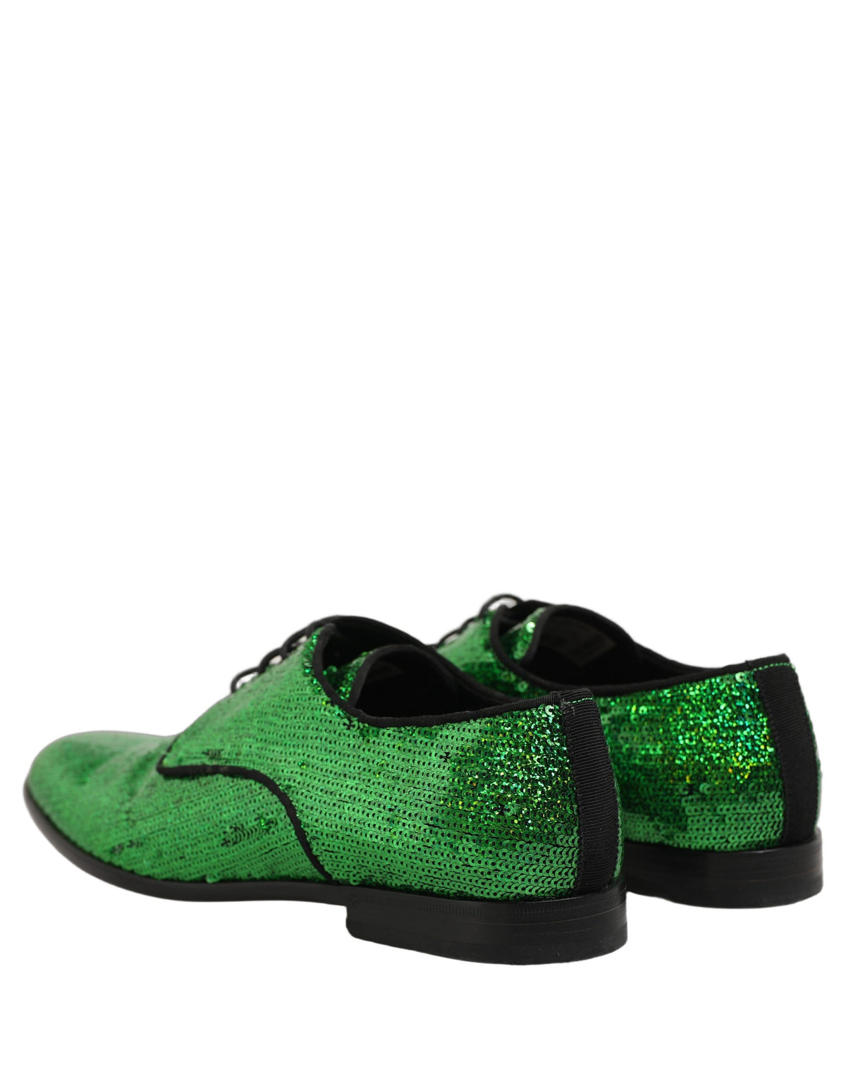 Dress Green Sequined Lace Up Men Derby Shoes