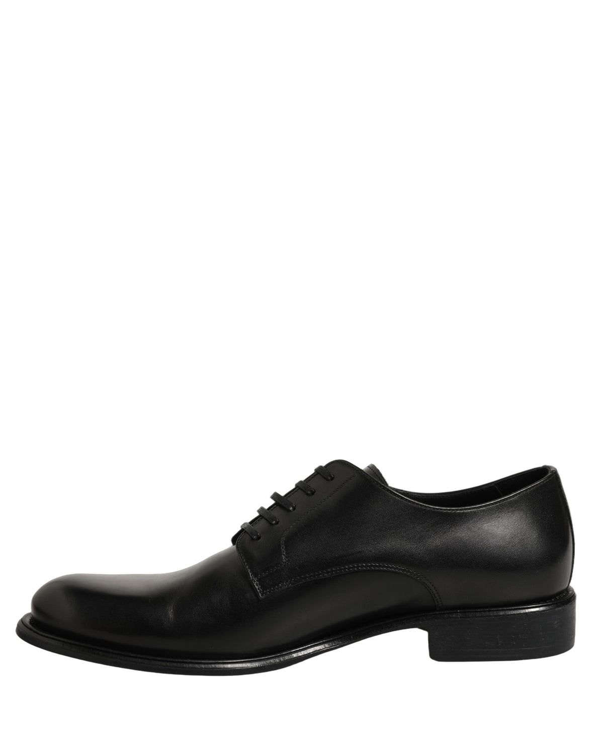 Black Calfskin Leather Derby Men Dress Shoes