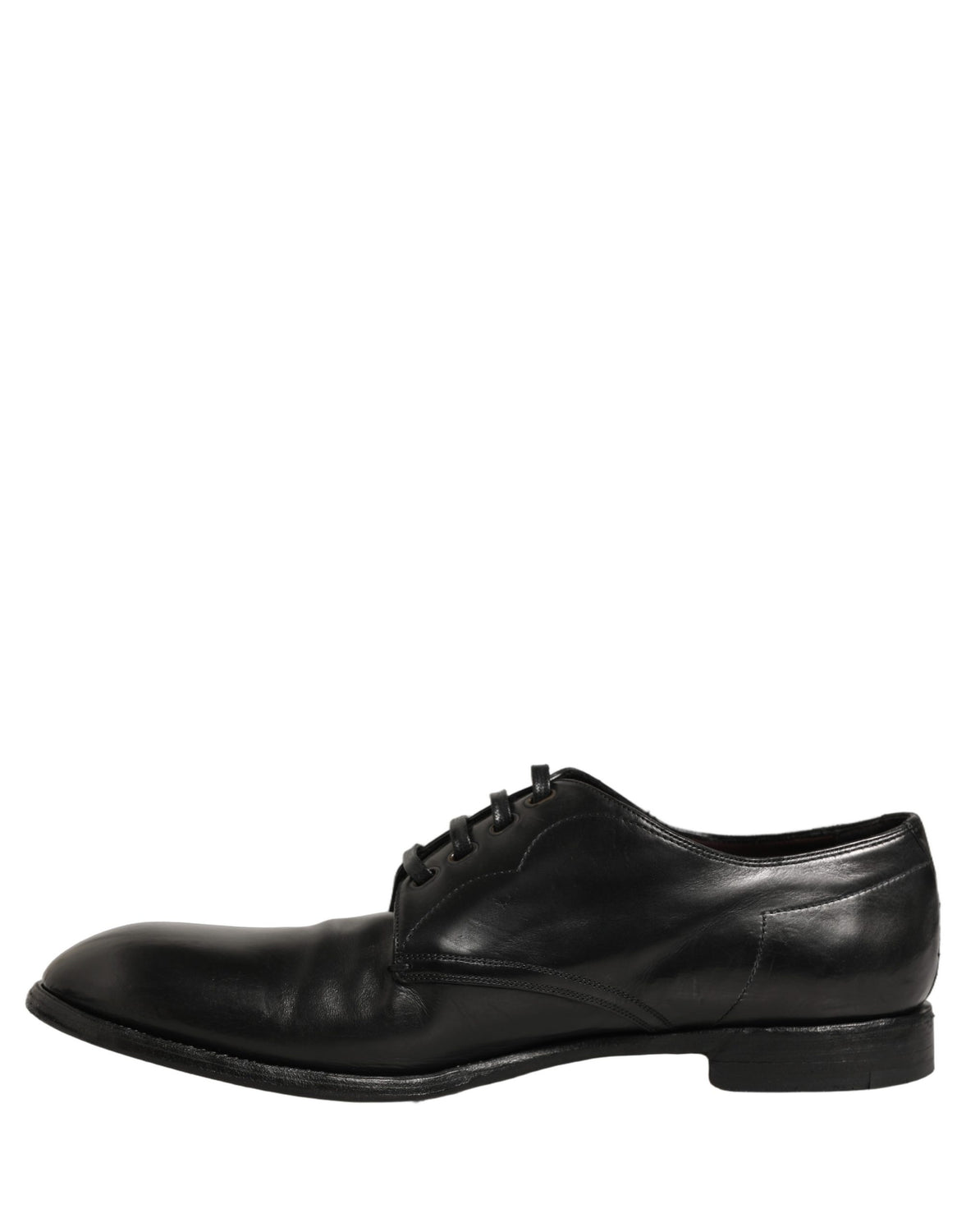 Black Calfskin Leather Derby Men Dress Shoes