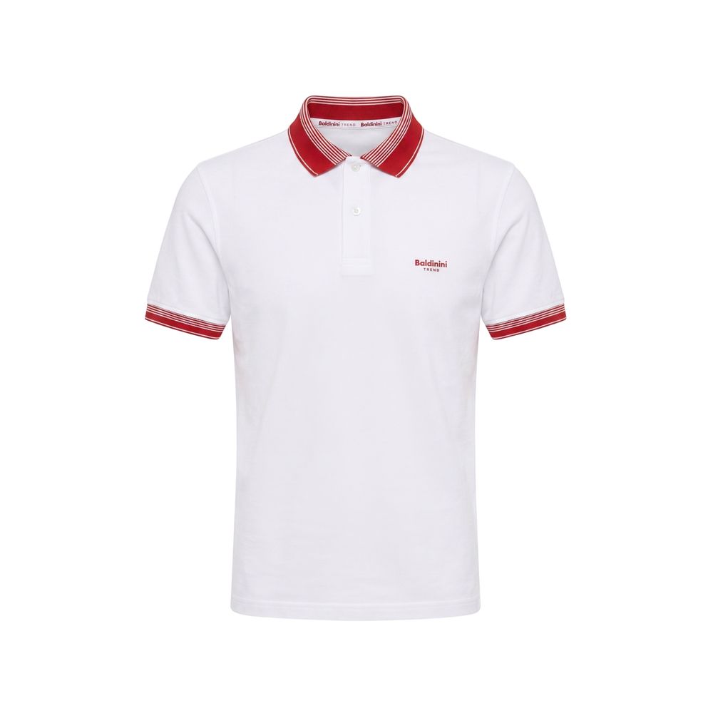 White Cotton Men Polo