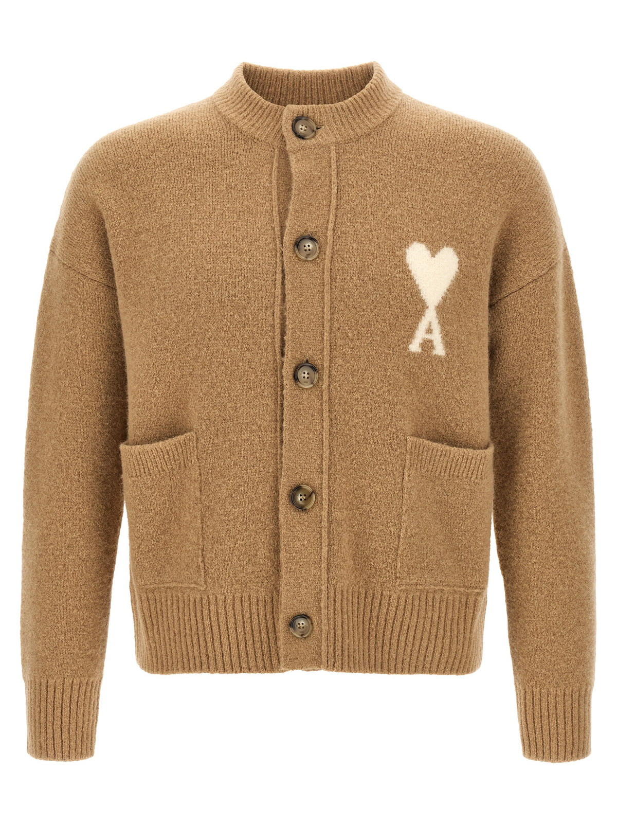 Beige Alpaca Leather Cardigan