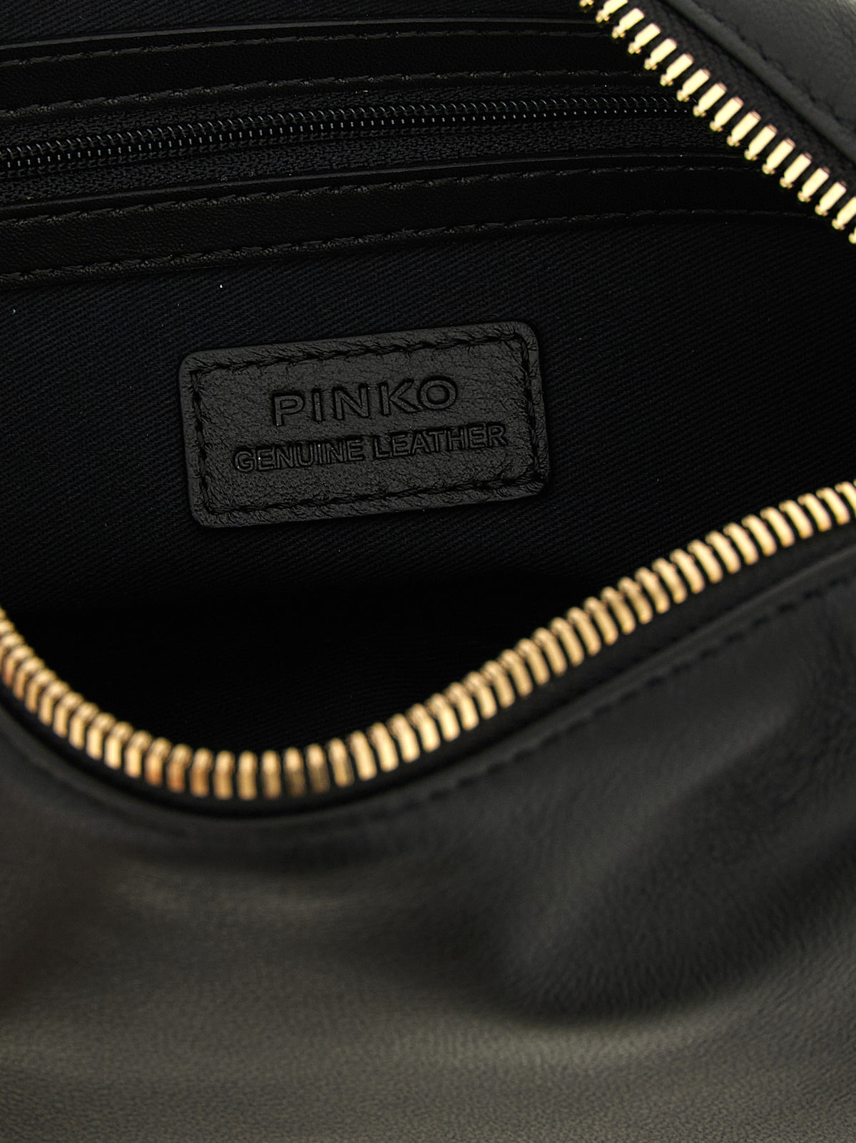 Black Lambskin Shoulder Bag