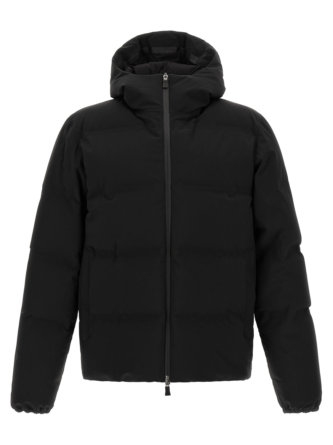 Black Polyamide Full-Length Jacket