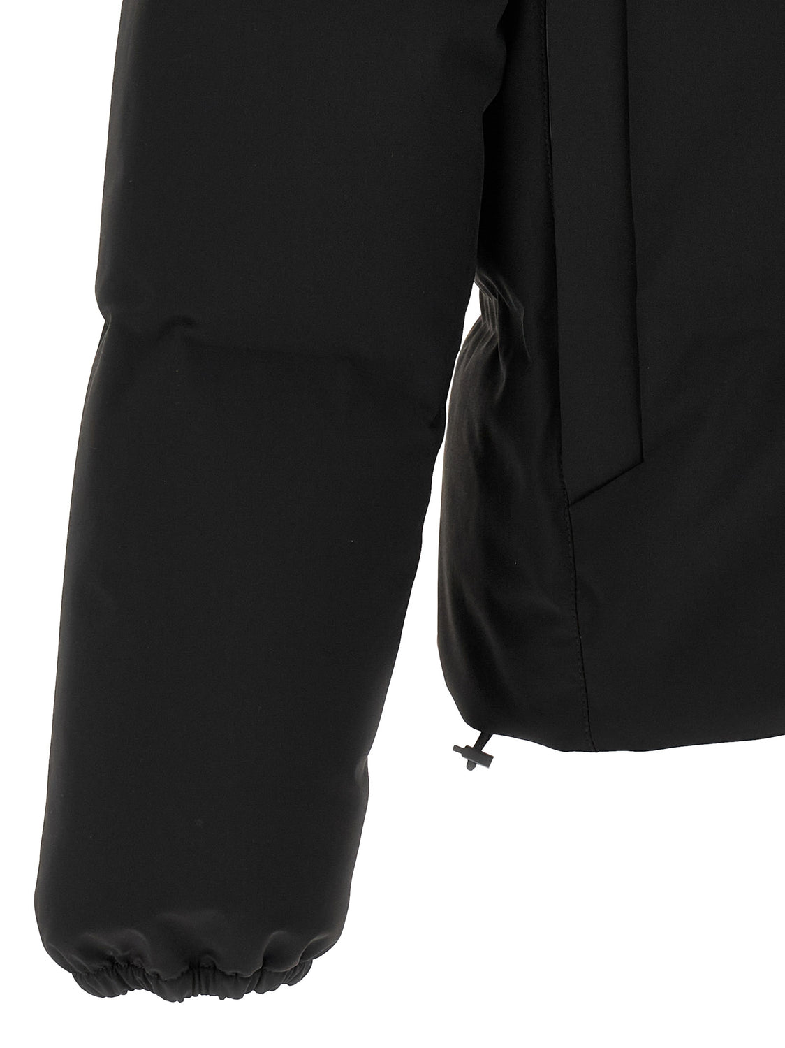 Black Polyamide Full-Length Jacket