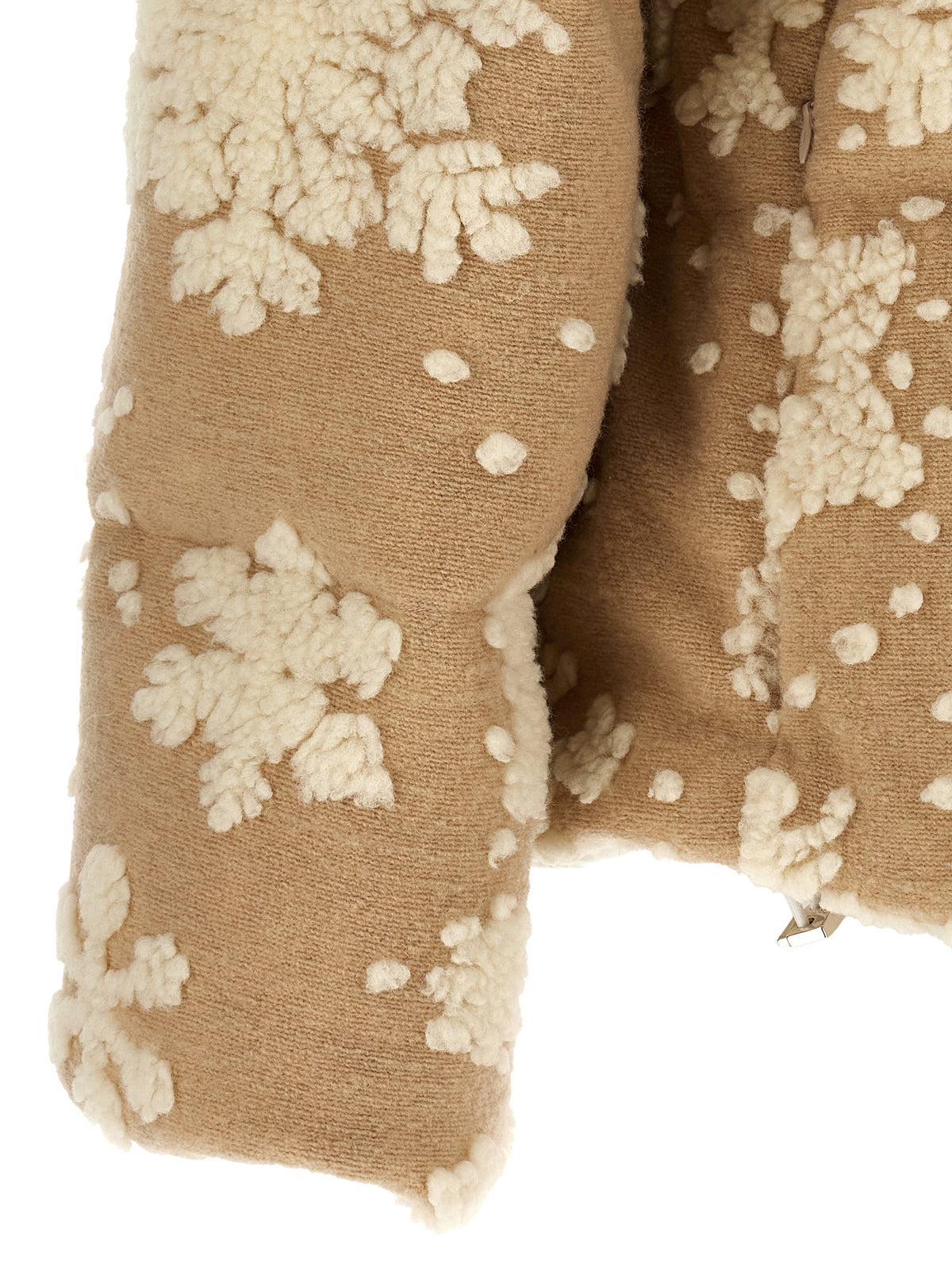 Beige Polyester Full-Length Jacket