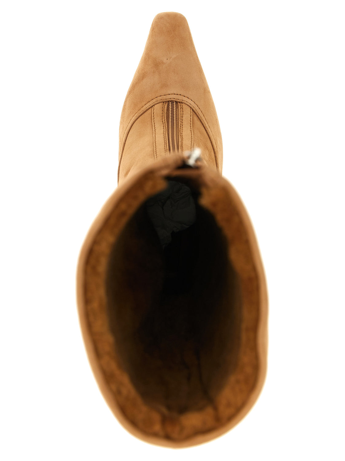Beige Lamb Leather Over The Knee