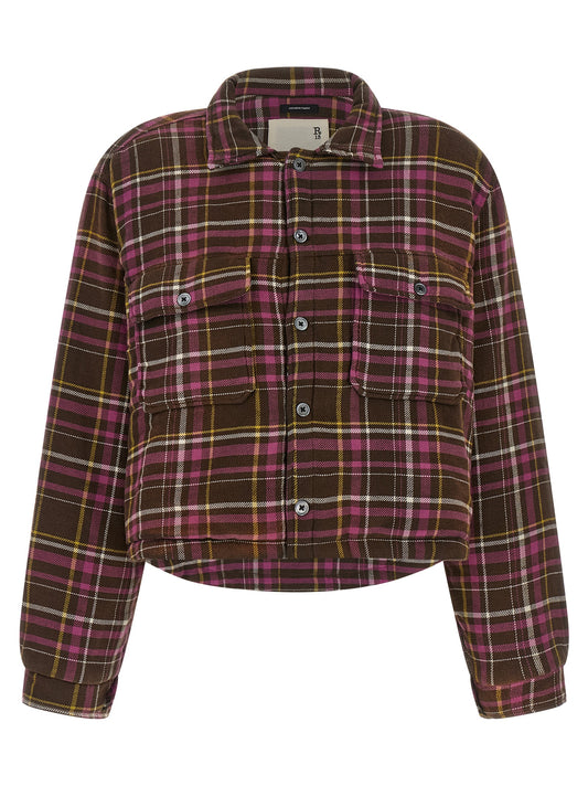 Brown Cotton Shell Jacket