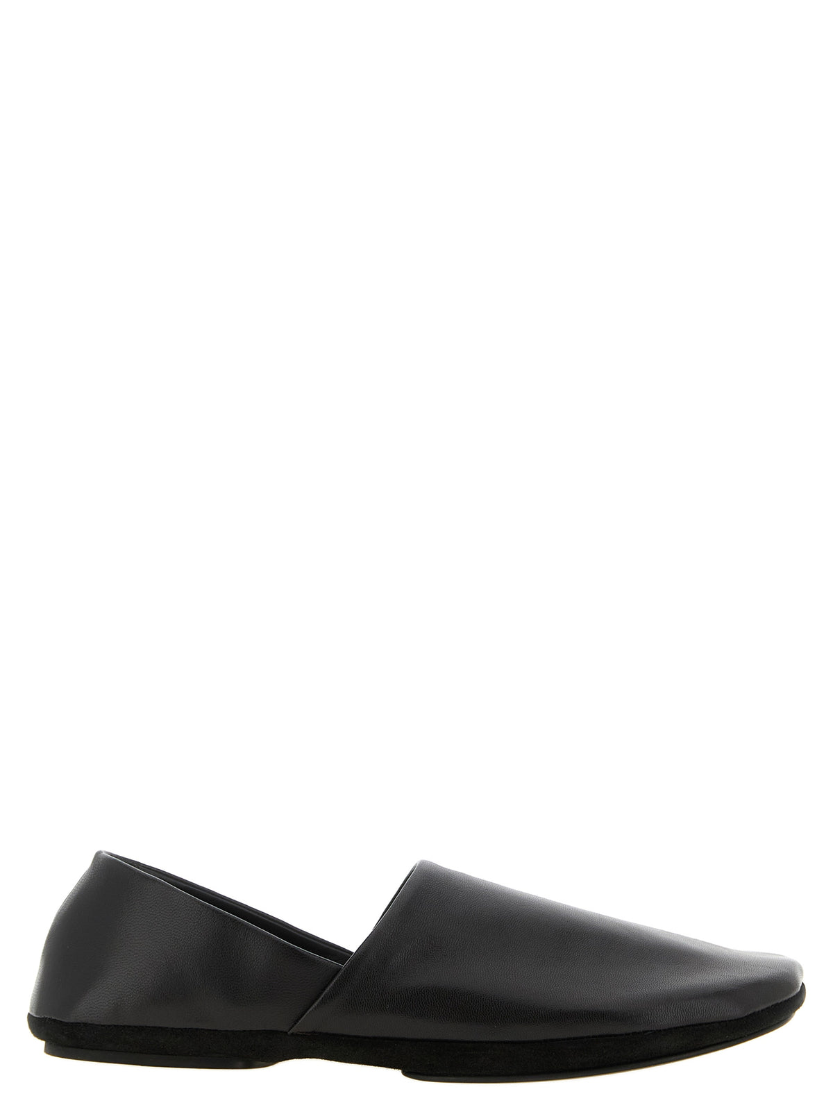 Black Lamb Leather Slip-On Loafers