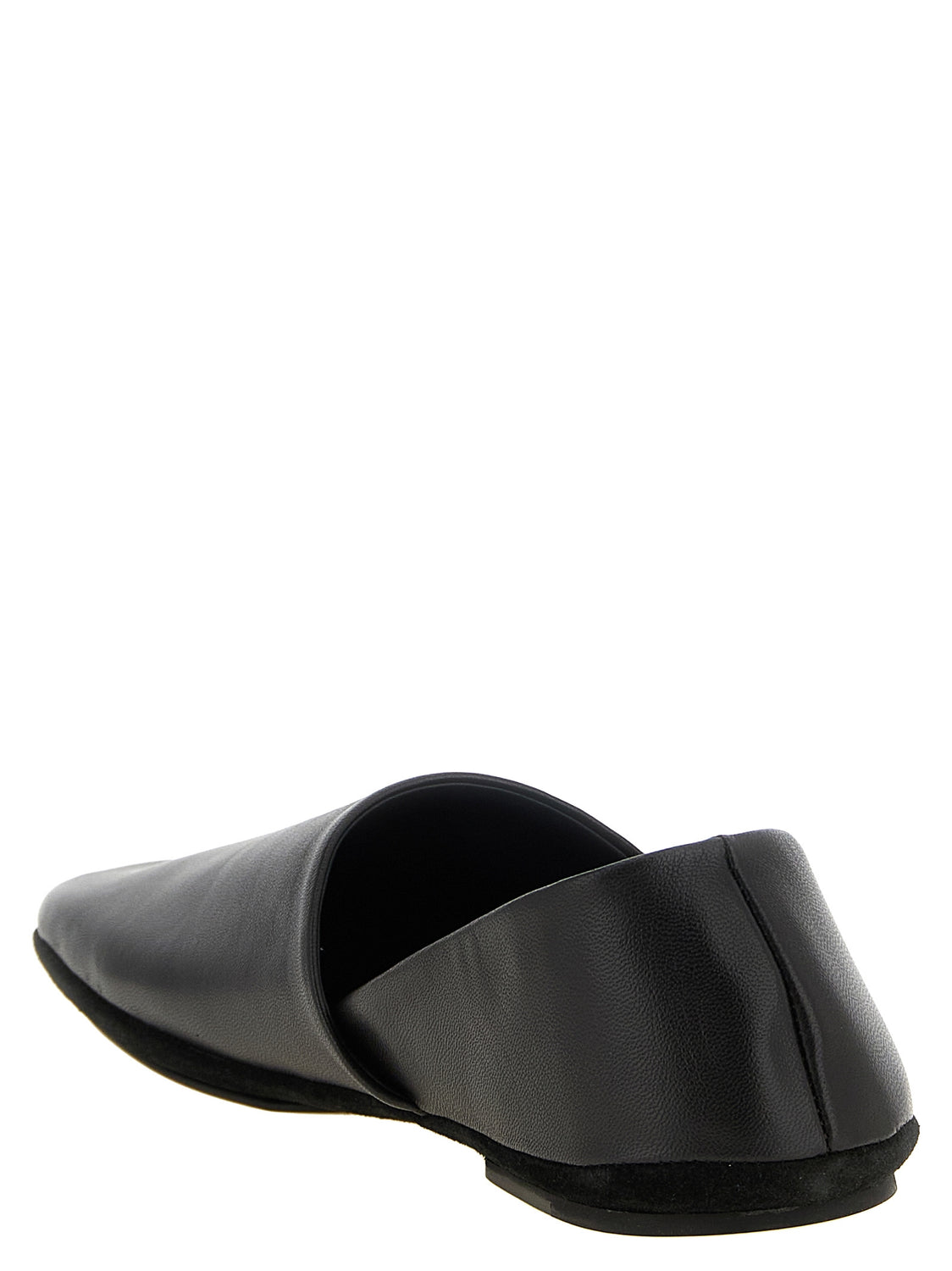 Black Lamb Leather Slip-On Loafers
