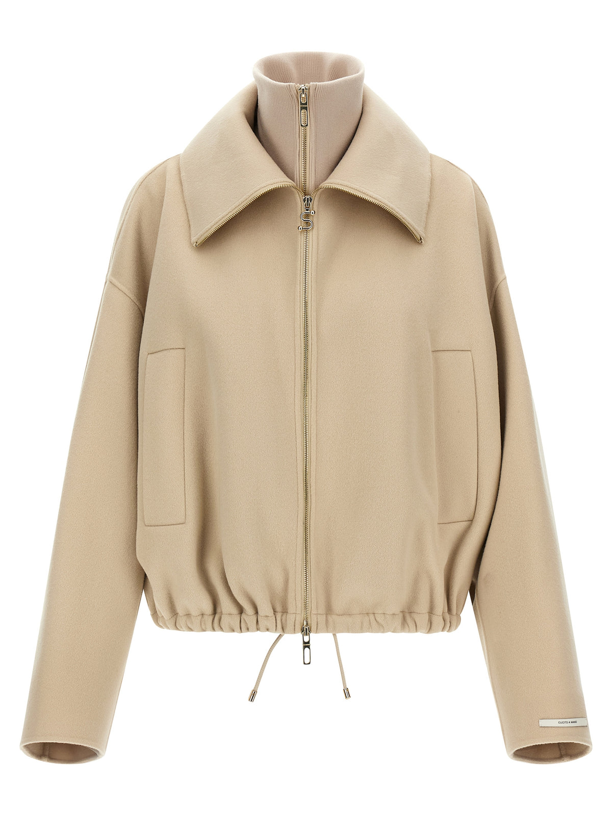 Beige Wool Bomber