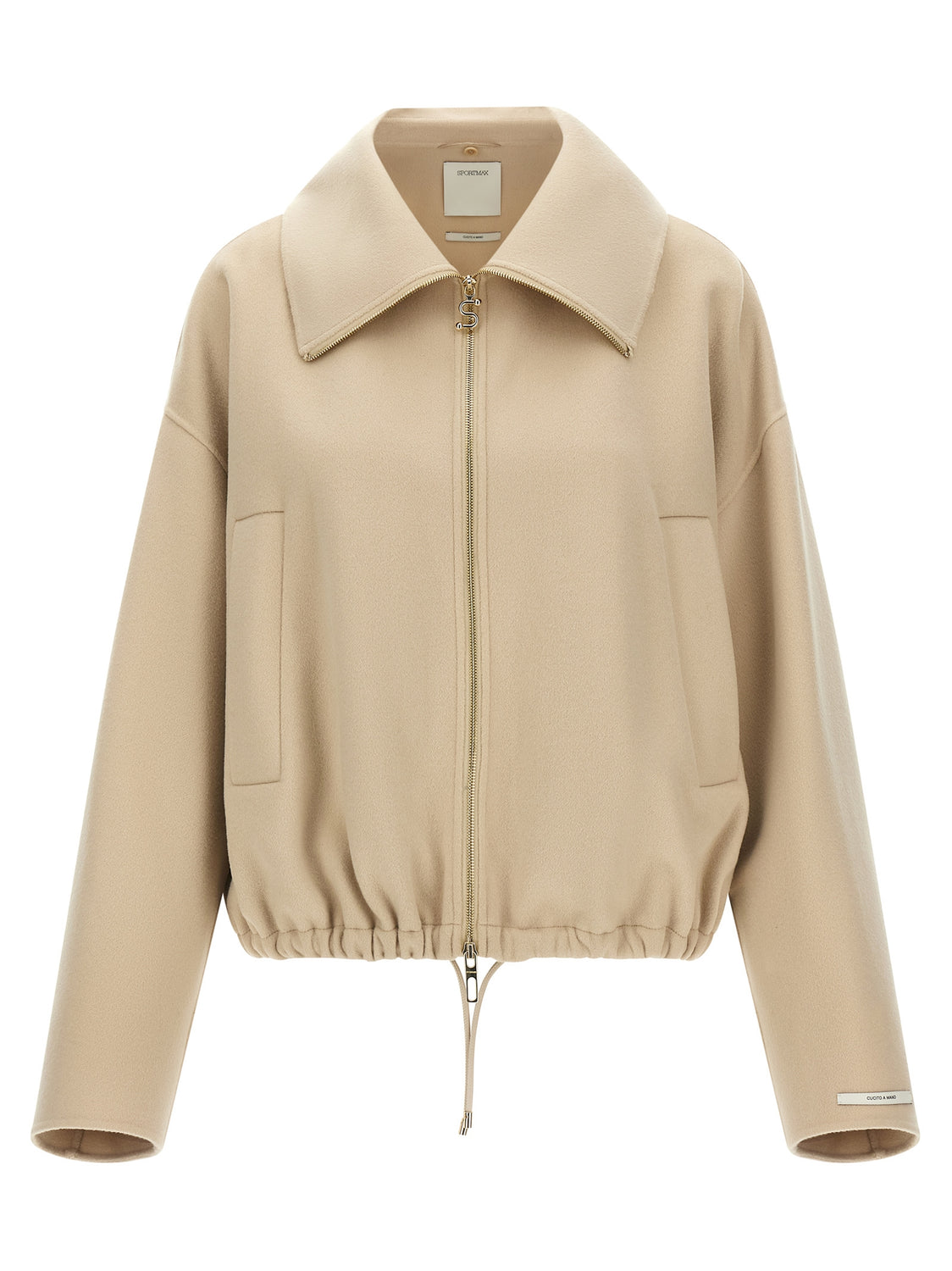 Beige Wool Bomber