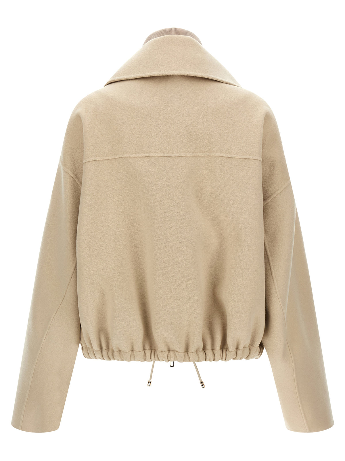 Beige Wool Bomber
