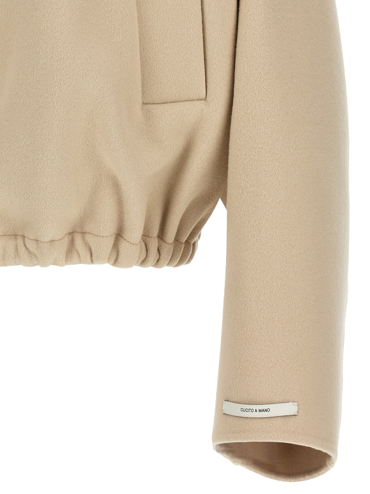 Beige Wool Bomber