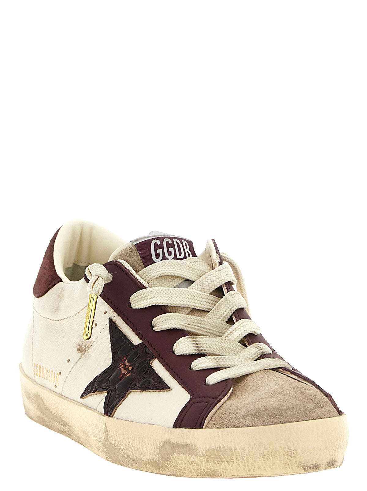 Bordeaux Leather Low Top Sneakers