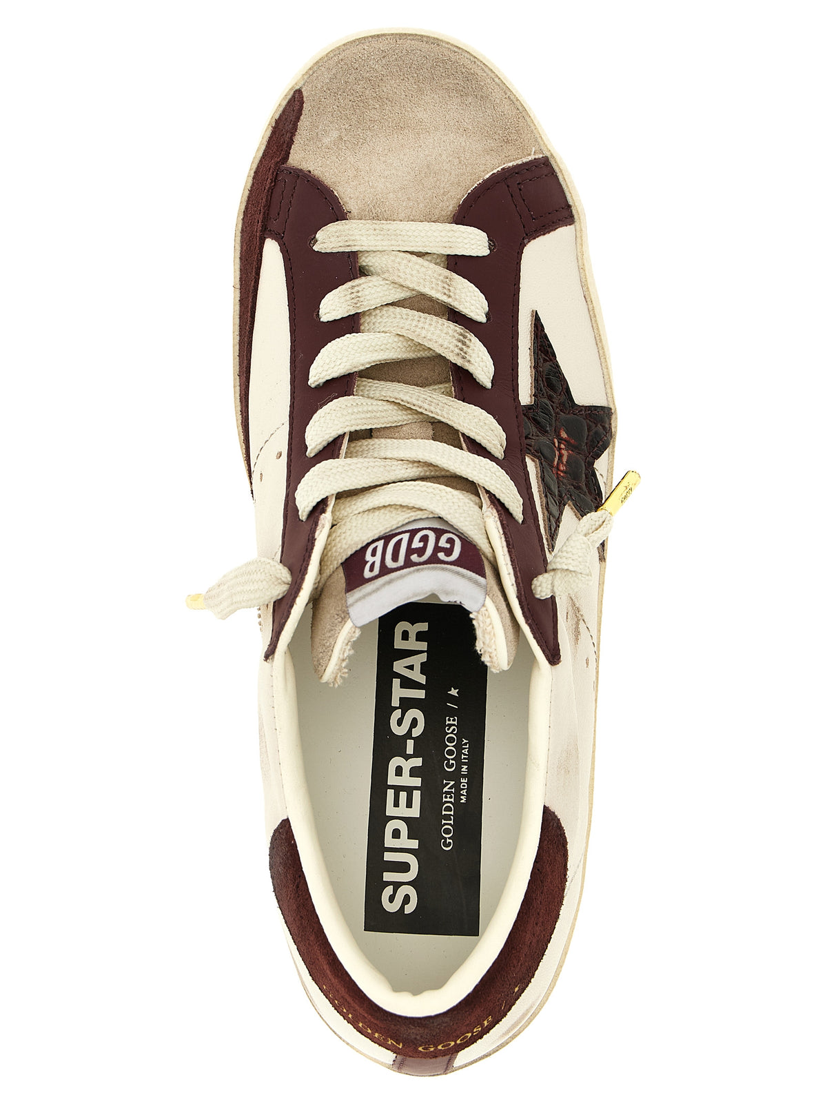 Bordeaux Leather Low Top Sneakers