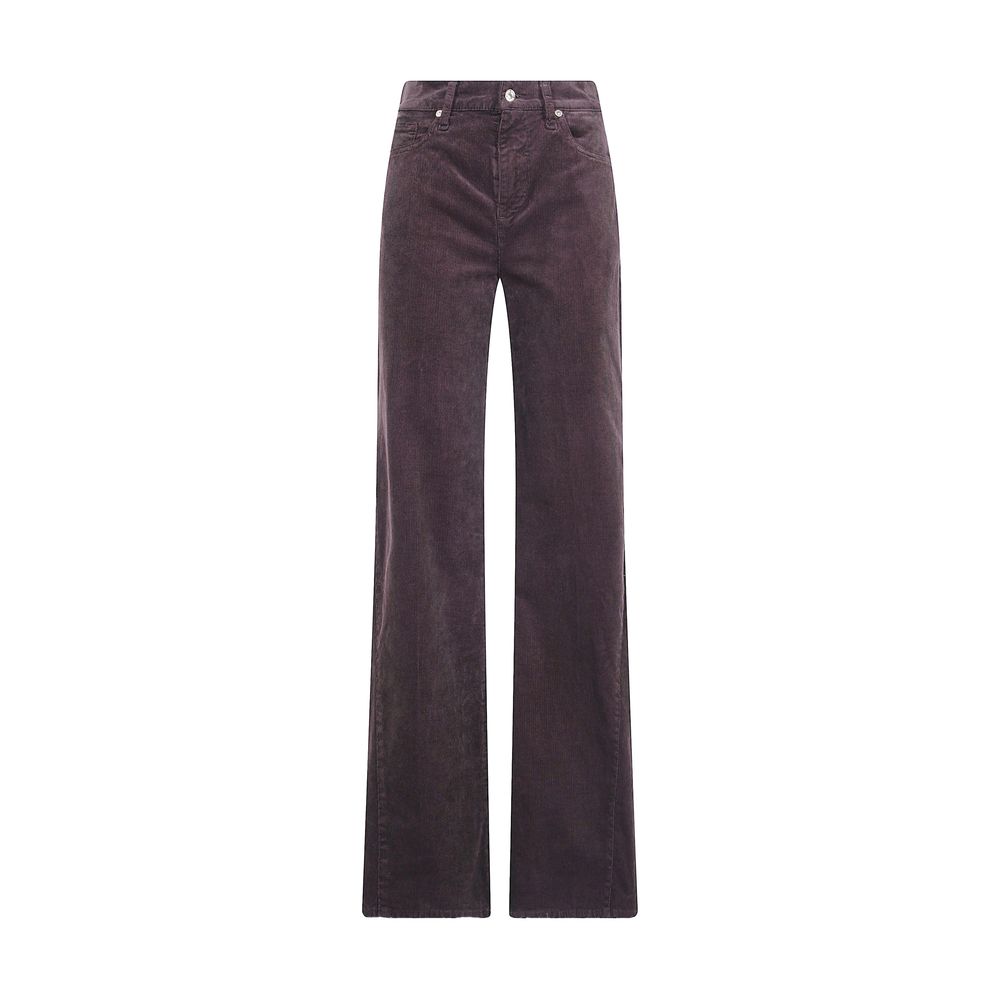 Brown Cotton Casual Pants