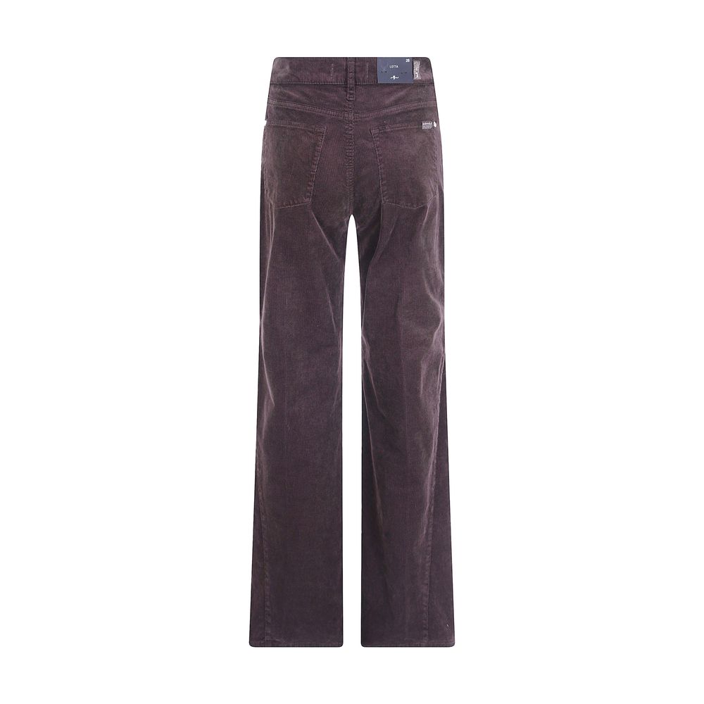 Brown Cotton Casual Pants